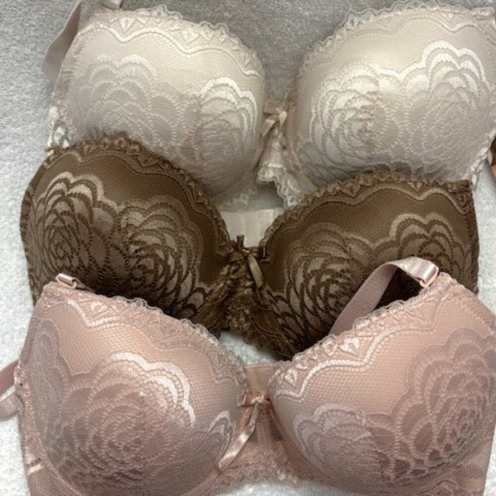 René Rofé 3-pack 3-colors demi bras NWT Size 36D